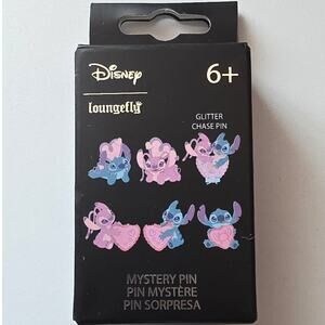 Loungefly Disney Lilo & Stitch Angel & Stitch Hearts Blind Box Enamel Pin | NIB